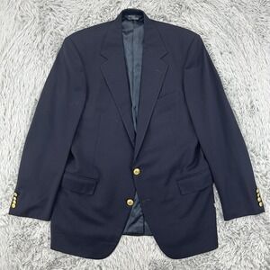 Polo‎ Ralph Lauren Blazer Men's 43L Navy Gold Buttons Sport Coat Preppy